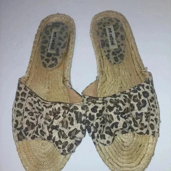 NOT RATED Women's Leopard Slide Sandals w/ Bows Size 10 - Picture 2 of 5